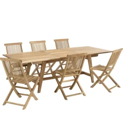 Lot n°149 Salon de jardin en teck 8/10 personnes FUN