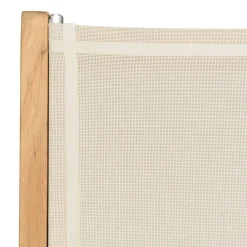 Lot n°156 Salon de jardin en teck et textilène 4/6 personnes