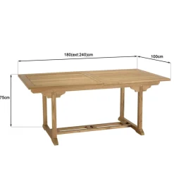 Lot n°157 Salon de jardin en teck et textilène 8/10 personnes