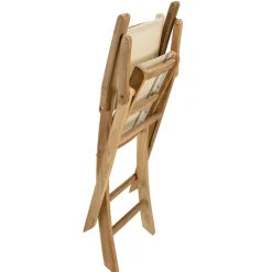 Lot n°158 Salon de jardin en teck et textilène 10/12 personnes