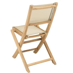 Lot n°158 Salon de jardin en teck et textilène 10/12 personnes