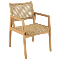 Lot n°29 Salon de jardin teck recyclé rotin synthétique 4 personnes VALERIA