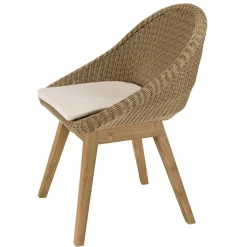 Lot n°23 Salon de jardin teck recyclé et rotin synthétique KALLY