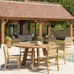 Lot n°23 Salon de jardin teck recyclé rotin synthétique 4 personnes VALERIA