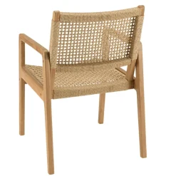 Lot n°5 Salon de jardin teck recyclé rotin synthétique 8 à 10 personnes VALERIA