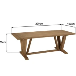 Lot n°15 Salon de jardin teck recyclé rotin synthétique 6 personnes VALERIA