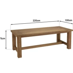 Lot n°12 Salon de jardin teck recyclé rotin synthétique 6 à 8 personnes VALERIA