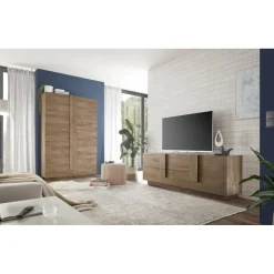 Lowboard 2 tiroirs1 porte en panneaux de particules