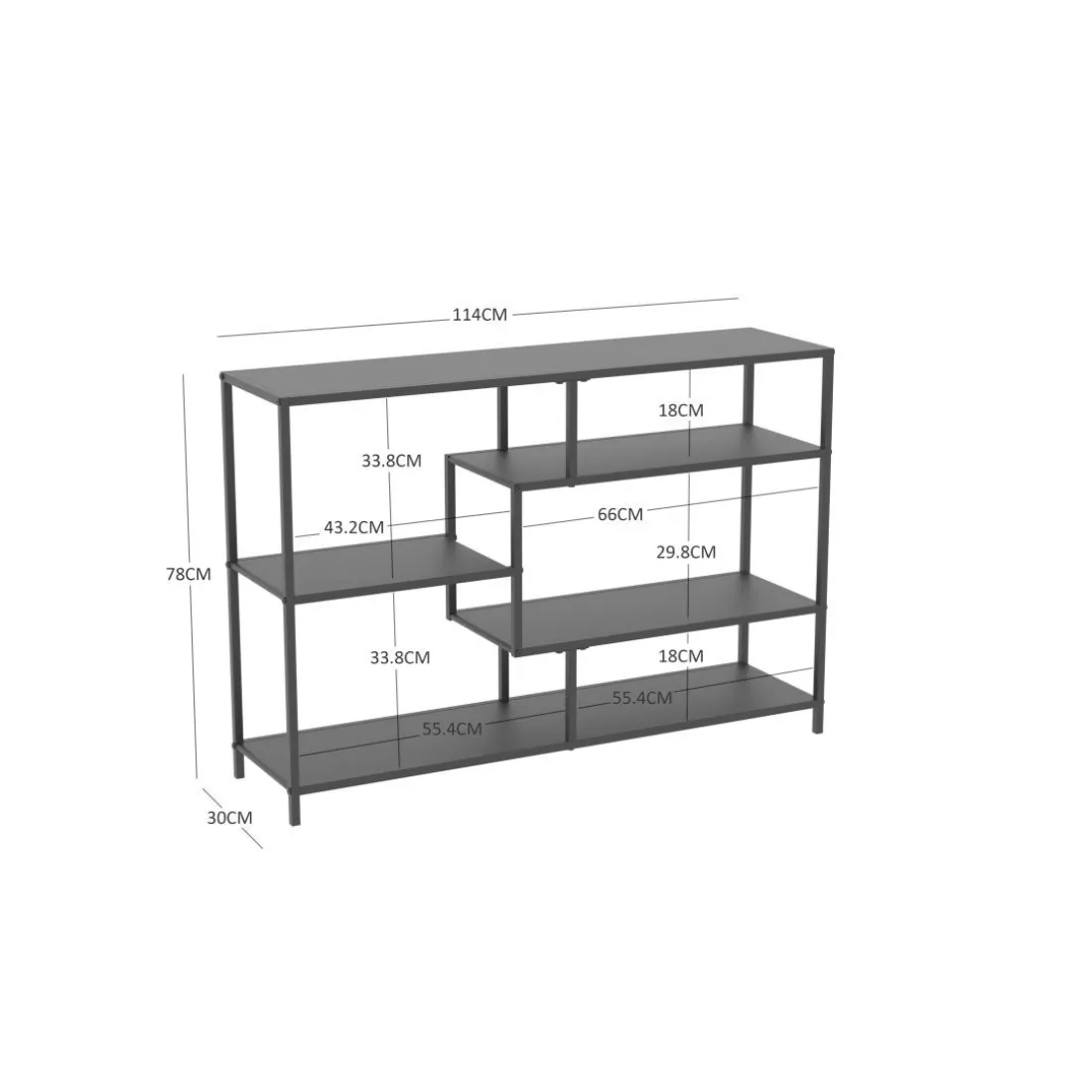 L'étagère bibliothèque style industriel ODDA avec ses 5 niveaux de rangement design intemporel
