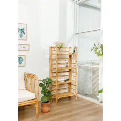 L'étagère SEMARANG design moderne et scandinave 4 niveaux larges et profonds de rangements