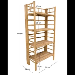 L'étagère SEMARANG design moderne et scandinave 4 niveaux larges et profonds de rangements