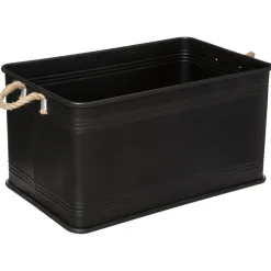 Malle en Métal Bois Noir Cuba