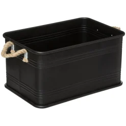 Malle en Métal Bois Noir Cuba