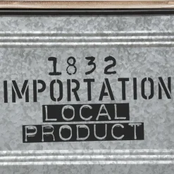 Malle Métal Bois Zinc x 3