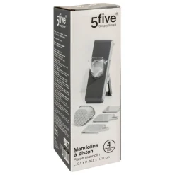 Mandoline Multi découpe PISTON noir et gris