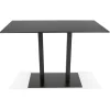 Mange-debout design 'AUSTIN BAR' noir avec pied en métal noir