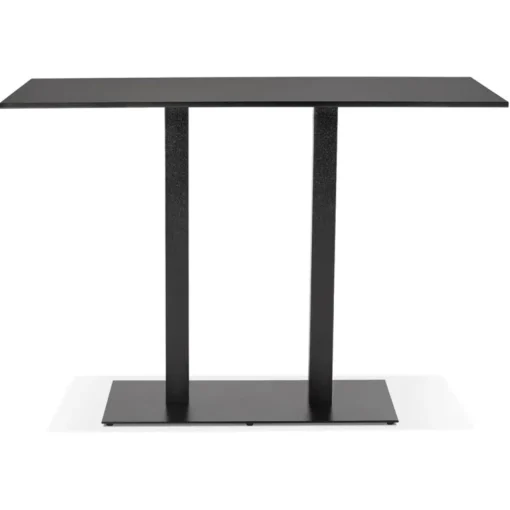 Mange-debout design 'AUSTIN BAR' noir avec pied en métal noir