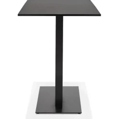 Mange-debout design 'AUSTIN BAR' noir avec pied en métal noir