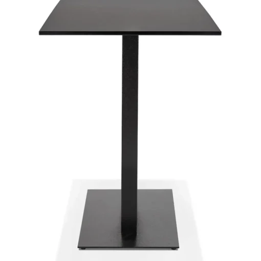 Mange-debout design 'AUSTIN BAR' noir avec pied en métal noir