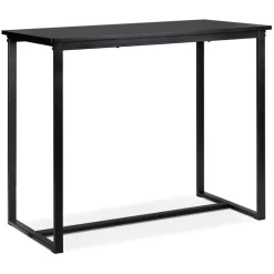 Mange-debout ou Table haute 'MINERVA' en bois et métal noir