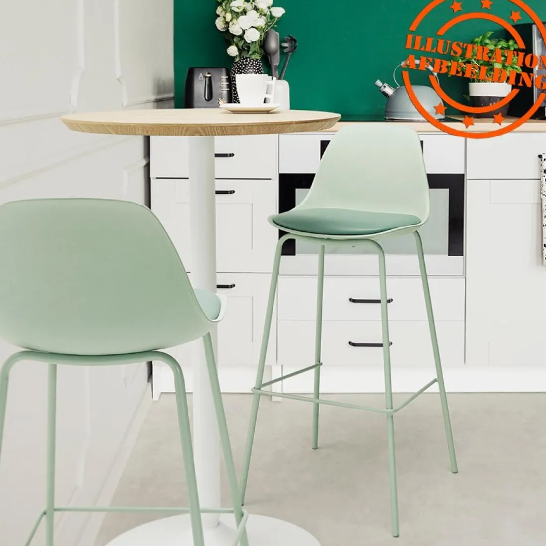 Mange-debout ou table haute 'MADISON' blanche