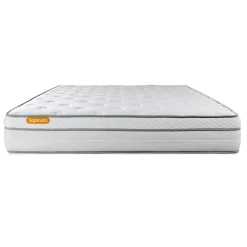 Matelas double sommiers gris Ressorts ensaches memoire de forme 5 zones de confort MAXI epaisseur