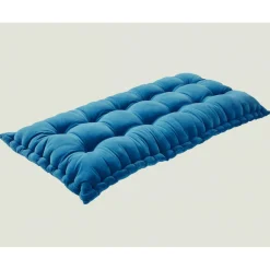 Matelas Futon en velours ras bleu orage
