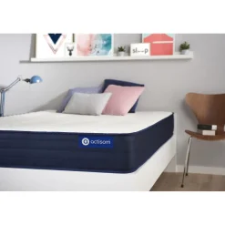 Matelas memoire de forme 5 zones de confort Bleu