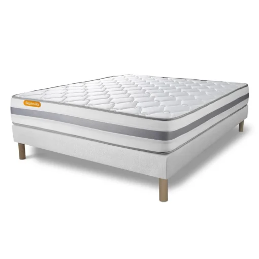 Matelas sommier Memo Spring Ressorts ensaches 3 zones de confort MAXI epaisseur