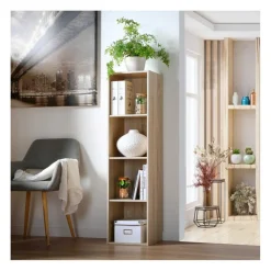 Meuble à 4 cases en bois Beige