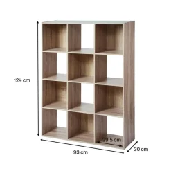 Meuble à 12 cases en bois Beige