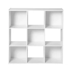 Meuble à 9 cases en bois blanc