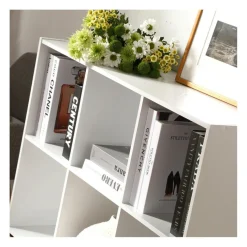 Meuble à 9 cases en bois blanc