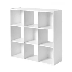 Meuble à 9 cases en bois blanc