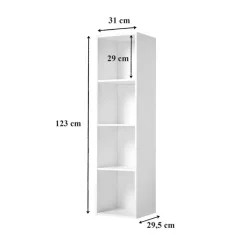 Meuble à 4 cases en bois blanc