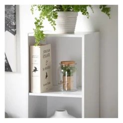 Meuble à 4 cases en bois blanc