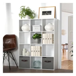 Meuble à 12 cases en bois Blanc