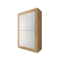 Meuble 4 portes effet bois blanc