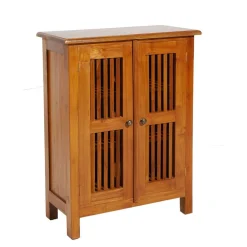 Meuble 2 Portes Persiennes AYAN Bois Teck