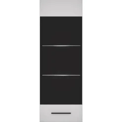 Meuble à étagères avec porte vitrée L38xH110cm Blanc brillant