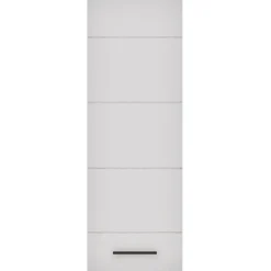 Meuble à étagères avec porte L38xH110cm Blanc brillant