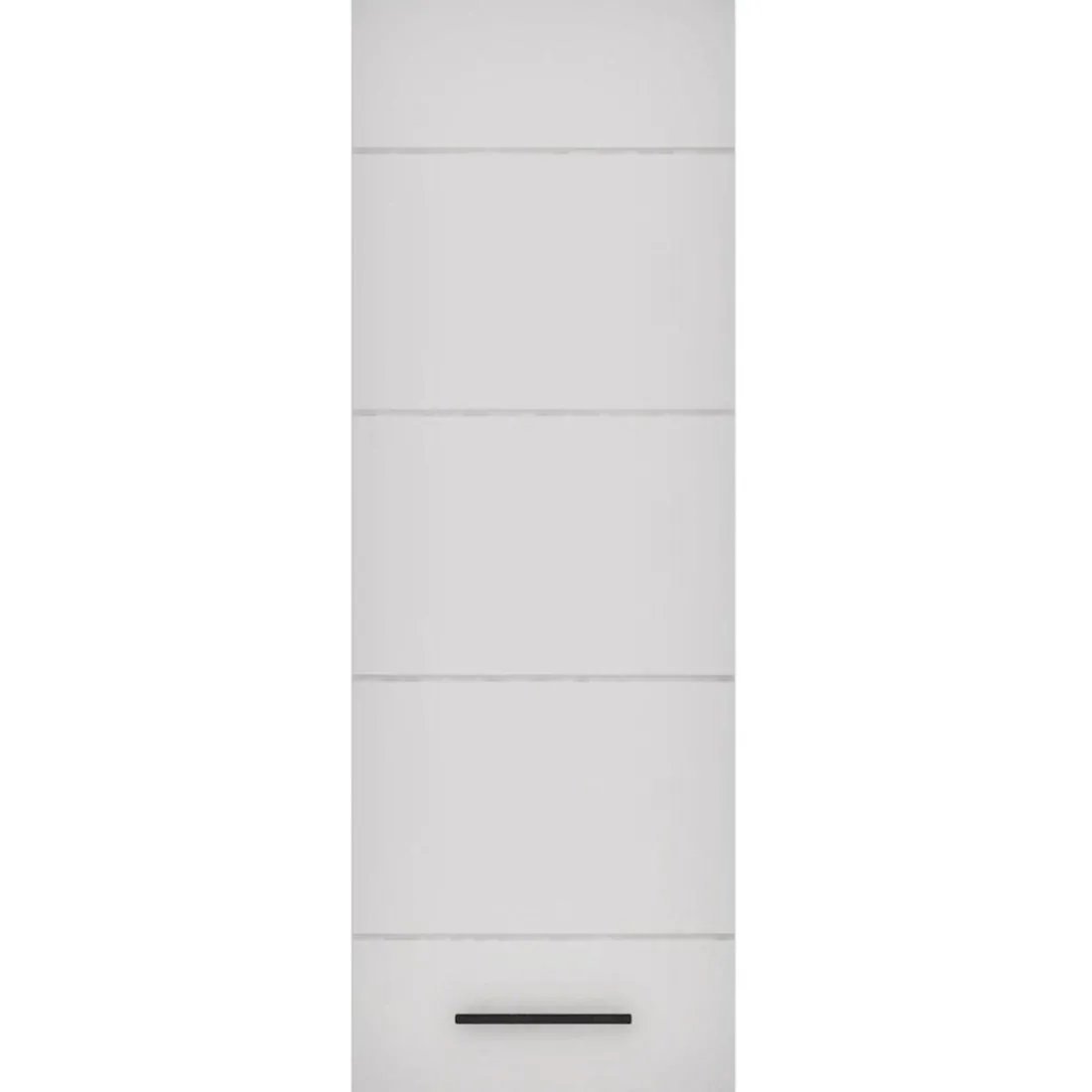 Meuble à étagères avec porte L38xH110cm Blanc brillant