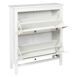 Meuble A Chaussures 2 Portes en Bois blanc