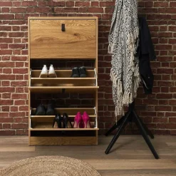 Meuble A Chaussures 3 Portes en Bois