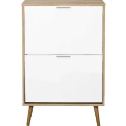 Meuble A Chaussures 2 Portes en Bois