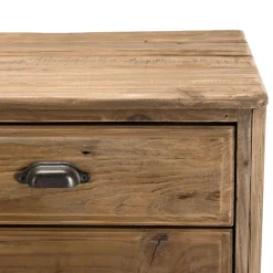 Meuble ANDRIAN 2 Tiroirs 2 Portes Avec Deco Faux Tiroirs Bois Pin Recyclé