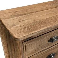 Meuble ANDRIAN 2 Tiroirs 2 Portes Avec Deco Faux Tiroirs Bois Pin Recyclé