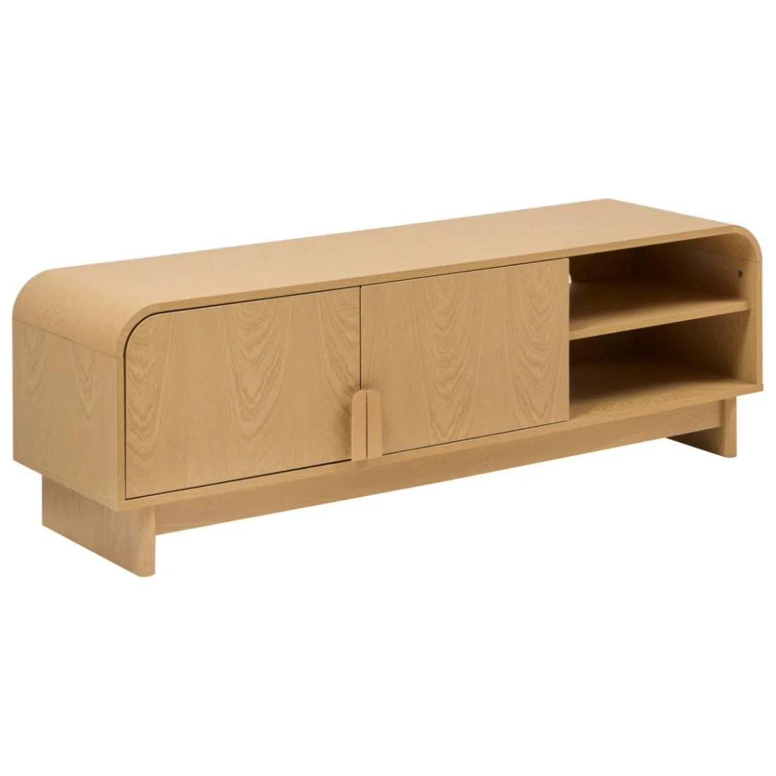 Meuble bas 2 portes 1 étagères Lee beige