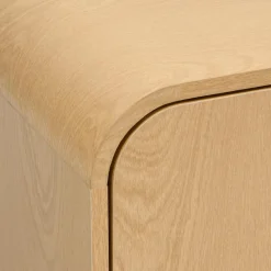 Meuble bas 2 portes 1 étagères Lee beige