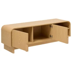 Meuble bas 2 portes 1 étagères Lee beige